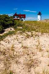 Race Point Light By Beach Grass on Cape Cod